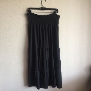 Tracy Evans Black Boho Maxi Skirt